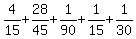4%2F15%2B28%2F45%2B1%2F90%2B1%2F15%2B1%2F30