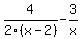 4%2F2%28x-2%29-3%2Fx%29%29