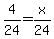 4%2F24+=+x%2F24