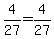 4%2F27=4%2F27