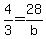 4%2F3=28%2Fb