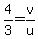 4%2F3=v%2Fu