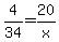 4%2F34=20%2Fx