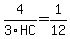 4%2F3HC+=1%2F12