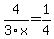 4%2F3x=1%2F4