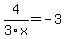 4%2F3x+++=+-3