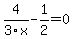 4%2F3x-+1%2F2=0