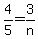4%2F5=3%2Fn