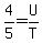 4%2F5=U%2FT