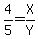 4%2F5=X%2FY