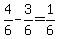 4%2F6+-+3%2F6+=+1%2F6