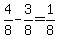 4%2F8-3%2F8=1%2F8