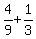 4%2F9+%2B+1%2F3