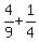 4%2F9+%2B+1%2F4