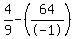 4%2F9+-+%2864%2F-1%29