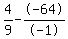 4%2F9+-+-64%2F-1