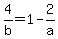 4%2Fb+=+1-2%2Fa