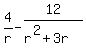 4%2Fr-12%2F%28r%5E2%2B3r%29