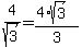 4%2Fsqrt%283%29=%284%2Asqrt%283%29%29%2F3