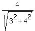 4%2Fsqrt%283%5E2%2B4%5E2%29