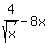 4%2Fsqrt%28x%29-8x