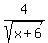 4%2Fsqrt%28x%2B6%29