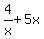 4%2Fx%2B5x