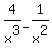 4%2Fx%5E3-1%2Fx%5E2