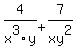 4%2Fx%5E3y+%2B+7%2Fxy%5E2