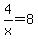 4%2Fx+=+8