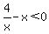 4%2Fx-x%3C0