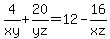 4%2Fxy%2B20%2Fyz=12-16%2Fxz
