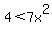 4%3C7x%5E2