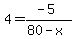 4=%28-5%29%2F%2880-x%29