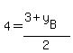 4=%283%2By%5BB%5D%29%2F2