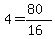 4=%2880%29%2F%2816%29