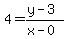4=%28y-3%29%2F%28x-0%29%29