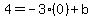 4=-3%280%29%2Bb