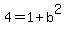 4=1%2Bb%5E2