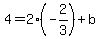4=2%28-2%2F3%29%2Bb