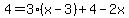 4=3%28x-3%29%2B4-2x