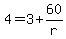 4=3%2B60%2Fr