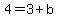 4=3%2Bb