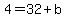 4=32%2Bb+