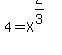 4=X%5E%282%2F3%29