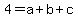 4=a%2Bb%2Bc