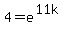 4=e%5E%2811k%29