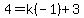 4=k%28-1%29%2B3