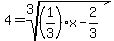 4=root%283%2C%281%2F3%29x-2%2F3%29