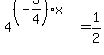 4%5E%28%28-3%2F4%29x%29+=+1%2F2